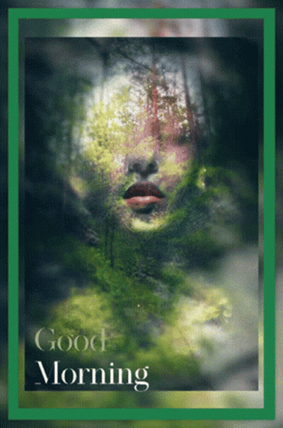 A Picture Of A Woman With The Words Good Morning Written Below It GIF