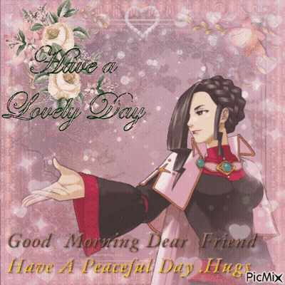 A Picture Of A Woman With The Words Have A Lovely Day GIF