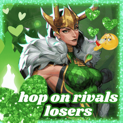 A Picture Of A Woman With The Words Hop On Rivals Losers On The Bottom GIF
