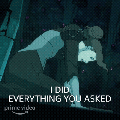 A Picture Of A Woman With The Words I Did Everything You Asked Above Her GIF