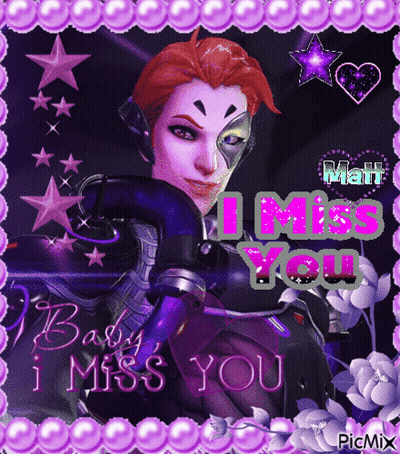 A Picture Of A Woman With The Words " I Miss You " Written On It GIF