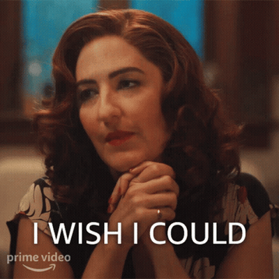 A Picture Of A Woman With The Words I Wish I Could GIF
