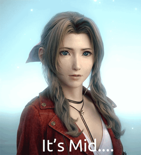 A Picture Of A Woman With The Words It 'S Mid GIF