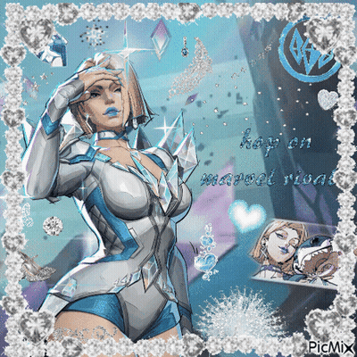 A Picture Of A Woman With The Words Keep On Marvel Rivals GIF