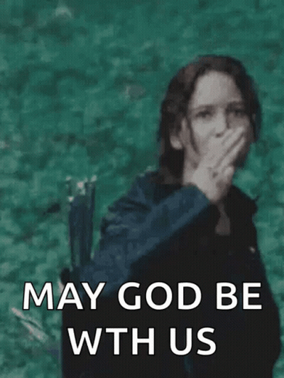 A Picture Of A Woman With The Words May God Be With Us On It GIF