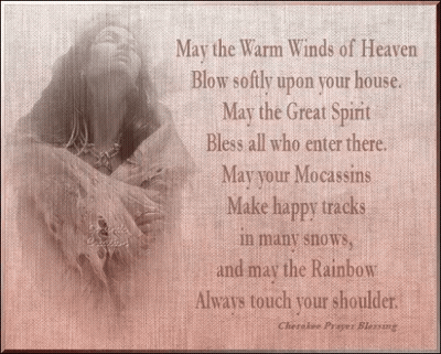 A Picture Of A Woman With The Words May The Warm Winds Of Heaven Blow Softly Upon Your House On It GIF