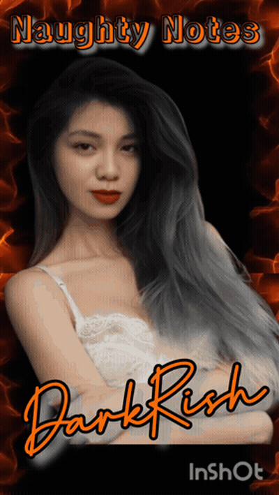 A Picture Of A Woman With The Words Naughty Notes Dark Rich GIF