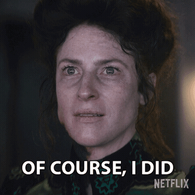 A Picture Of A Woman With The Words Of Course I Did GIF