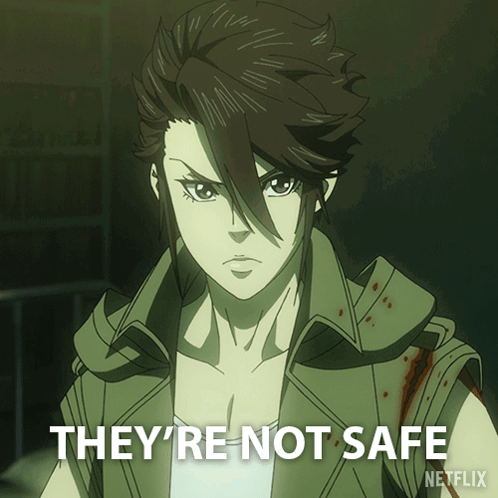 A Picture Of A Woman With The Words They 'Re Not Safe GIF
