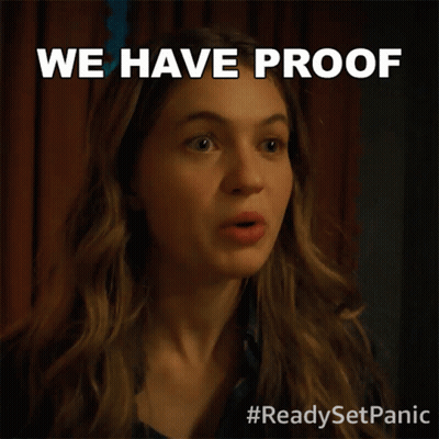 A Picture Of A Woman With The Words We Have Proof GIF