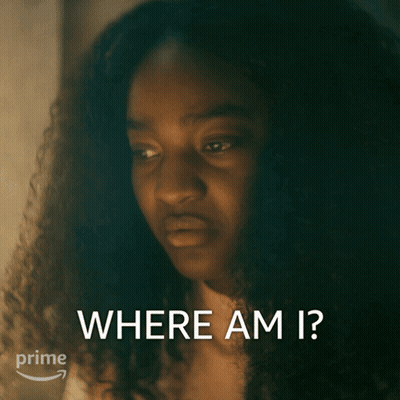 A Picture Of A Woman With The Words Where Am I On The Bottom GIF