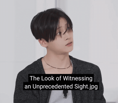 A Picture Of A Young Man With The Caption " The Look Of Witnessing An Unprecedented Sight Jpg " GIF