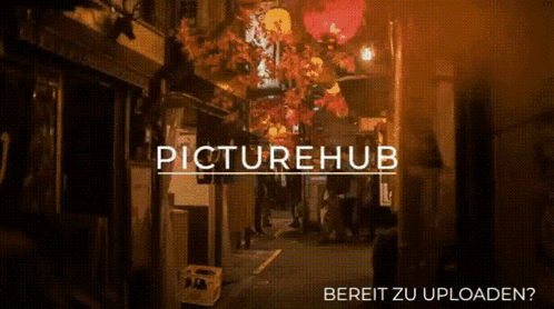 A Picture Of An Alleyway With The Words Picturehub Written On It GIF