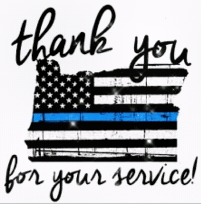 A Picture Of An American Flag With The Words `` Thank You For Your Service '' . GIF