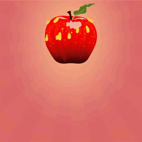 A Picture Of An Apple And The Words Shana Tovah On A Pink Background GIF