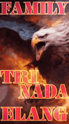 A Picture Of An Eagle With The Words Family Tri Nada Elang GIF