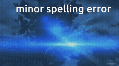 A Picture Of An Explosion With The Words Minor Spelling Error Below It GIF