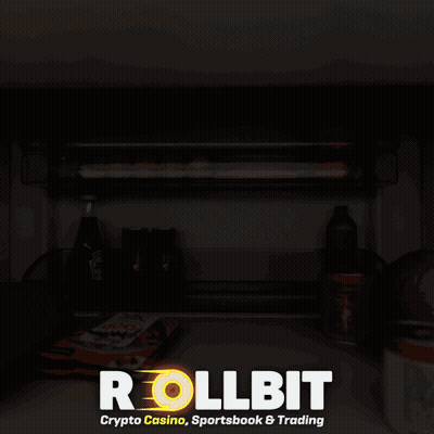 A Picture Of An Open Refrigerator With The Words Rollbit On The Bottom GIF