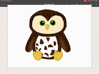 A Picture Of An Owl Is Displayed On A Cell Phone Screen GIF