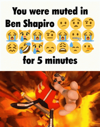 A Picture Of Ben Shapiro With A Bunch Of Smiley Faces On It GIF