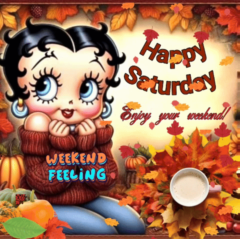 A Picture Of Betty Boop Says Happy Saturday GIF