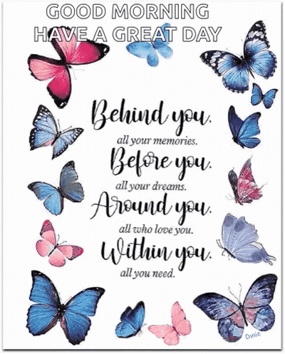 A Picture Of Butterflies With A Quote On It . GIF