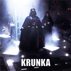 A Picture Of Darth Vader With The Word Krunka On The Bottom Right GIF