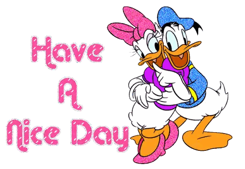 A Picture Of Donald And Daisy Duck With The Words Have A Nice Day Below Them Sticker
