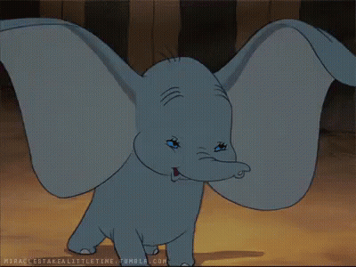 A Picture Of Dumbo From Disney 'S Miracles Take A Little Time GIF