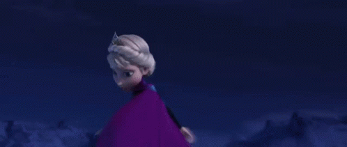 A Picture Of Elsa From Frozen With The Words Let It Go Written Below Her GIF