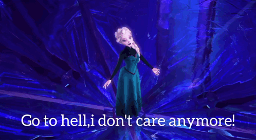 A Picture Of Elsa From The Movie Frozen With The Words Let It Go GIF