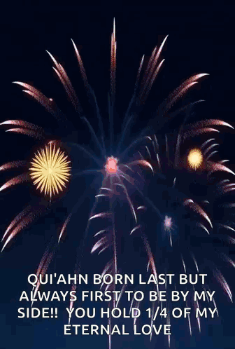A Picture Of Fireworks With A Message That Says Happy New Year GIF