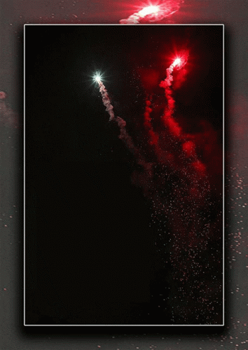 A Picture Of Fireworks With A Quote That Says God Has Planned Happiness For Each Of Us At The Right Time GIF