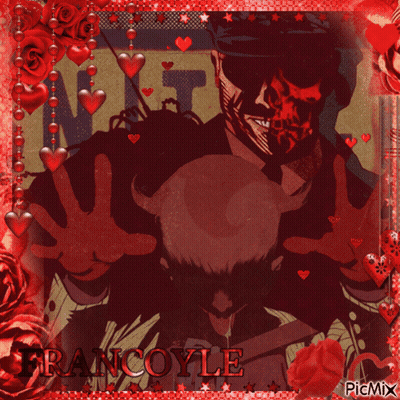 A Picture Of Francoyle Is Surrounded By Red Hearts GIF