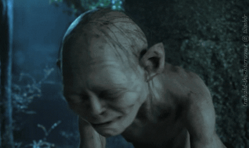 A Picture Of Gollum With The Words Master 'S My Friend GIF