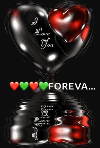 A Picture Of Hearts That Says I Love You Foreva GIF