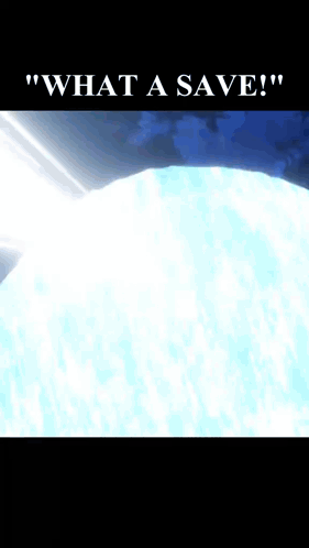 A Picture Of Ice And The Words " What A Save " On The Bottom GIF