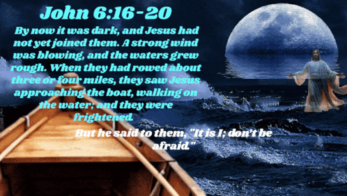 A Picture Of Jesus And A Quote From John 6 GIF