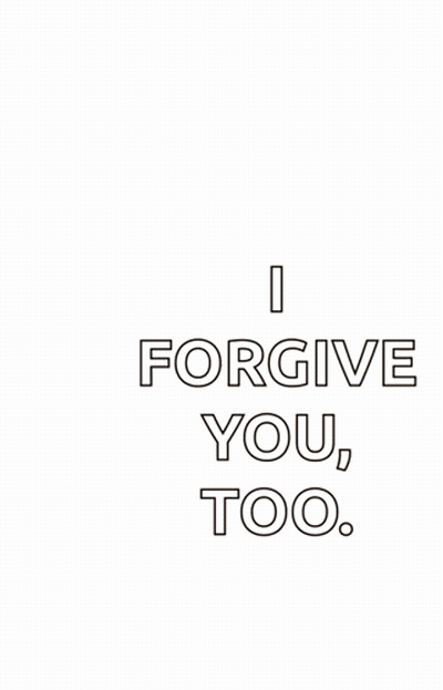 A Picture Of Jesus With The Words " I Forgive You Too " On The Bottom GIF