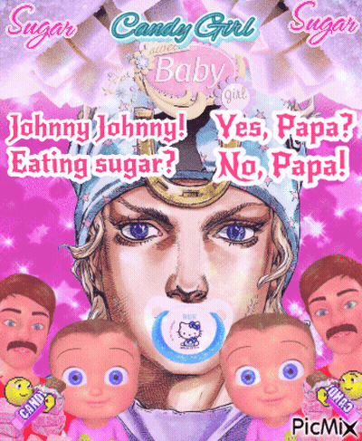 A Picture Of Johnny Johnny With A Pacifier On His Mouth GIF