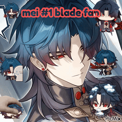A Picture Of Mei # 1 Blade Fan With A Hand Holding His Hair GIF