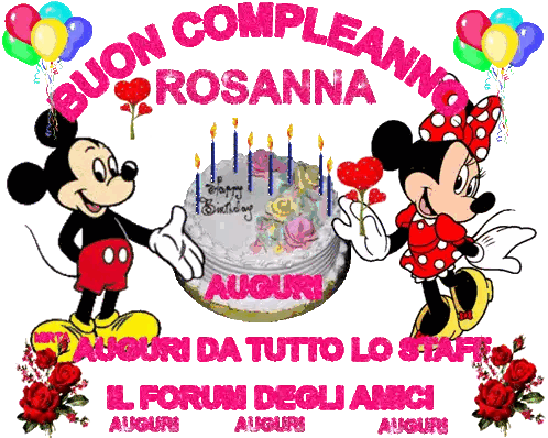 A Picture Of Mickey Mouse And Minnie Mouse With A Birthday Cake Sticker