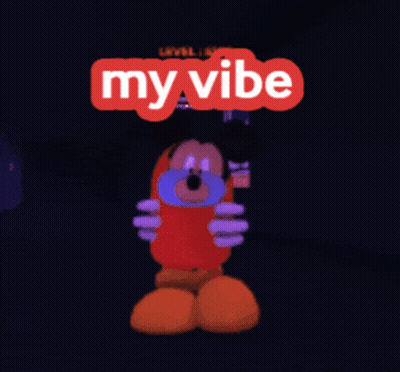 A Picture Of Mickey Mouse With The Words " My Vibe " On Top Of Him GIF