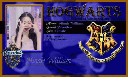 A Picture Of Minnie William From Hogwarts GIF