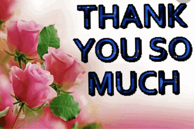 A Picture Of Pink Roses With The Words Thank You So Much GIF
