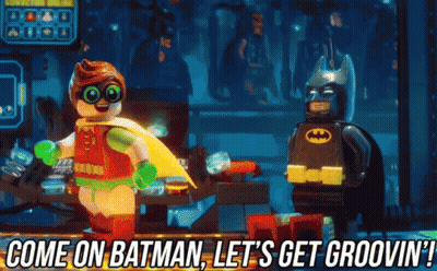 A Picture Of Robin And Batman With The Words Come On Batman Let 'S Get Groovin ' On The Bottom GIF
