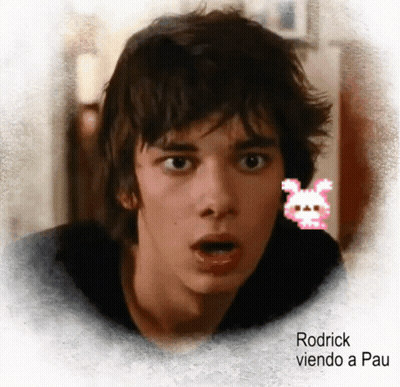 A Picture Of Rodrick Viendo A Pau With A Bunny On It GIF