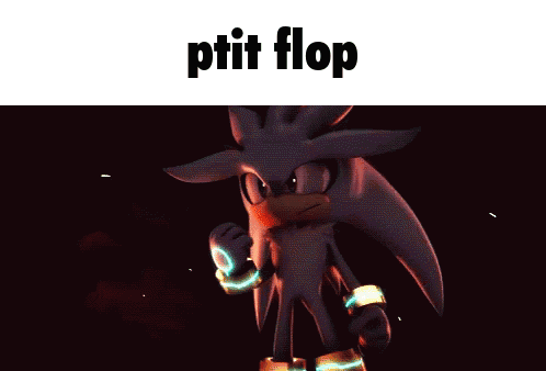 A Picture Of Silver The Hedgehog From Sonic The Hedgehog With The Caption Ptit Flop GIF