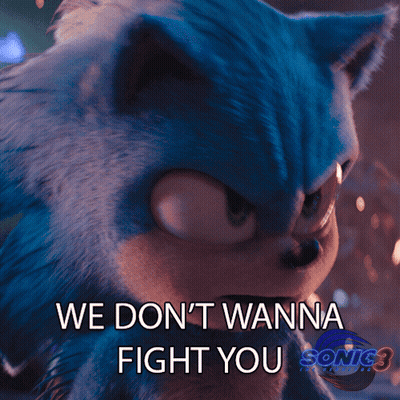 A Picture Of Sonic The Hedgehog From The Movie Sonic 3 GIF