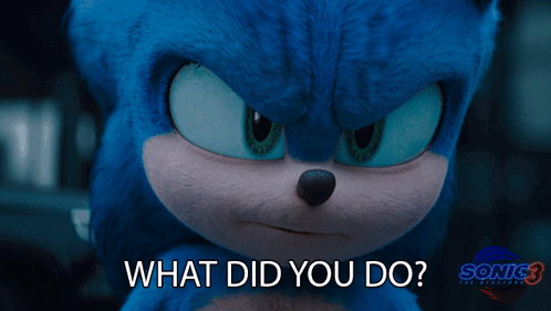 A Picture Of Sonic The Hedgehog From The Movie Sonic The Hedgehog GIF